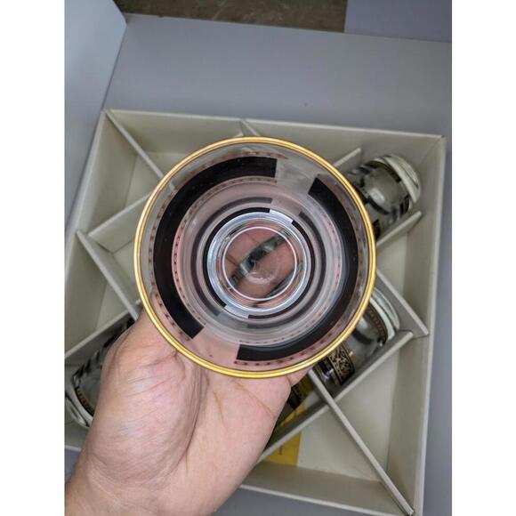 Vintage Aristocrat By Dominion Set of 8 24k Gold Tumbler Glasses - Picture 4 of 8